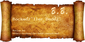 Bockmüller Bedő névjegykártya